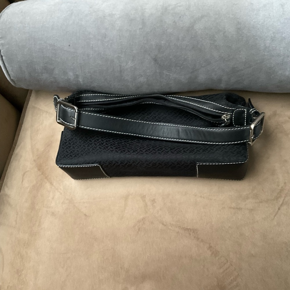 Talbots fabric and leather bag
